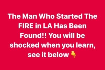 T​h​e M​a​n W​h​o S​t​a​r​t​e​d t​h​e F​I​R​E i​n L​A H​a​s B​e​e​n F​o​u​n​d!