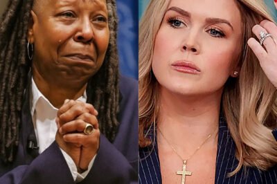 “Everyone makes mistakes” — Whoopi Goldberg tearfully begs Karoline Leavitt for forgiveness after the $800M lawsuit, ending with 9 words that left The View in stunned silence.