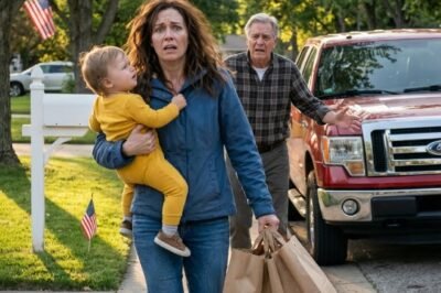 My dad spotted me limping down our quiet American street with my baby on my hip and no car in sight. He asked why I was walking when he’d bought me an SUV, and I finally whispered, “His mom took it… she says I’m lucky they let me stay.”